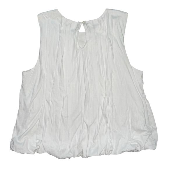 NWT Madewell Sleeveless Crewneck Bubble Top White Size M - Picture 5 of 7
